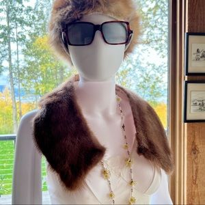 Vintage Fur Collar Fawn colored